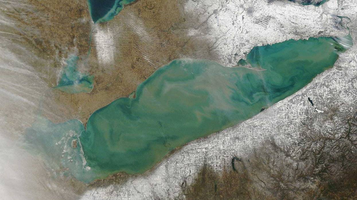 Aerial view of Lake Erie