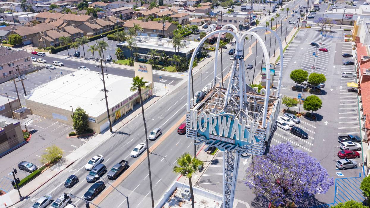 aerial view of norwalk