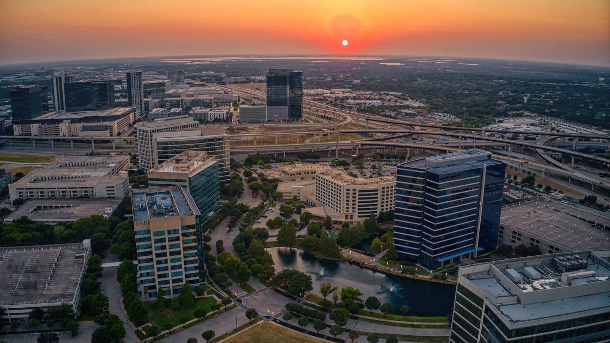 Aerial view of Plano's Business District