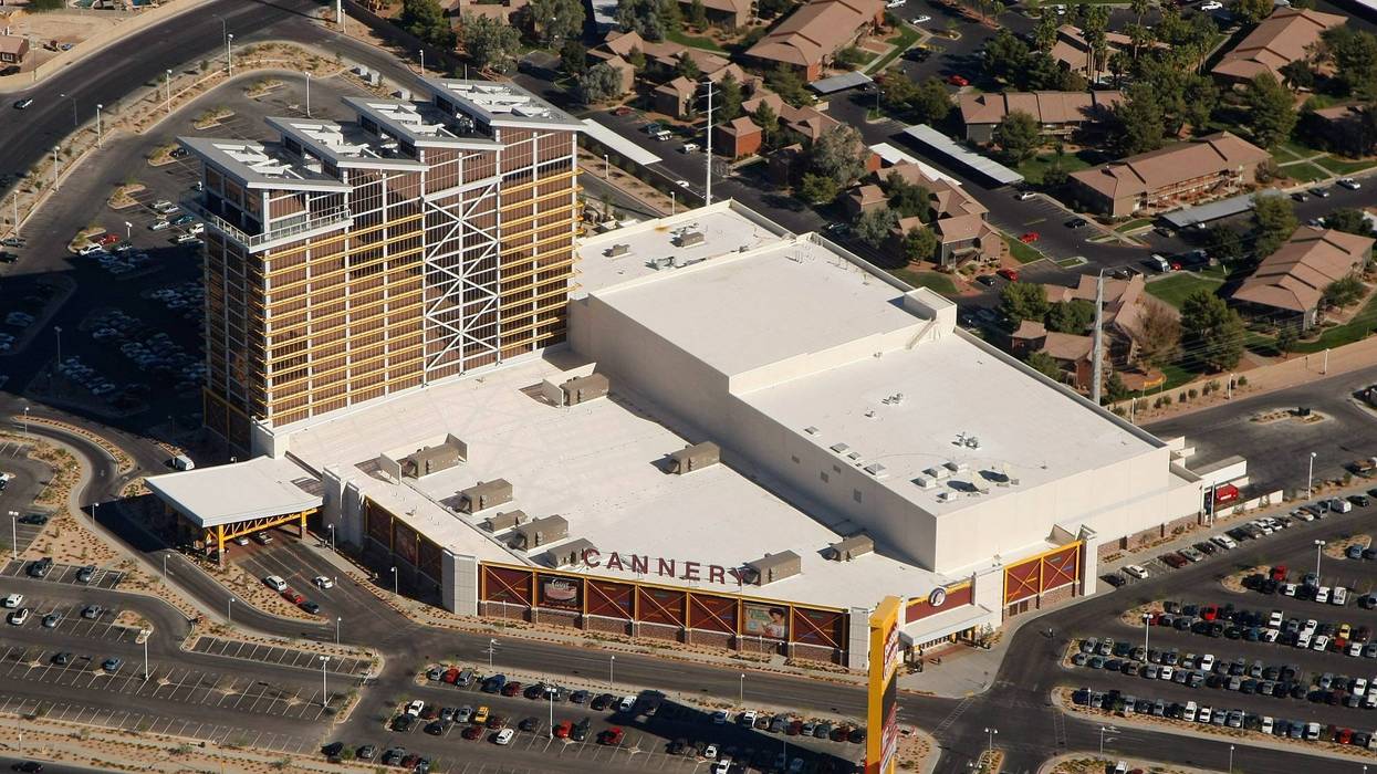 Aerial view of the Eastside Cannery on Boulder Highway.