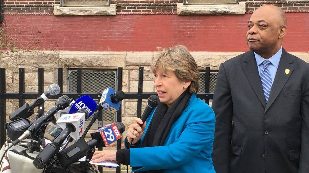 AFT President Randi Weingarten and PFT President Jerry Jordan
