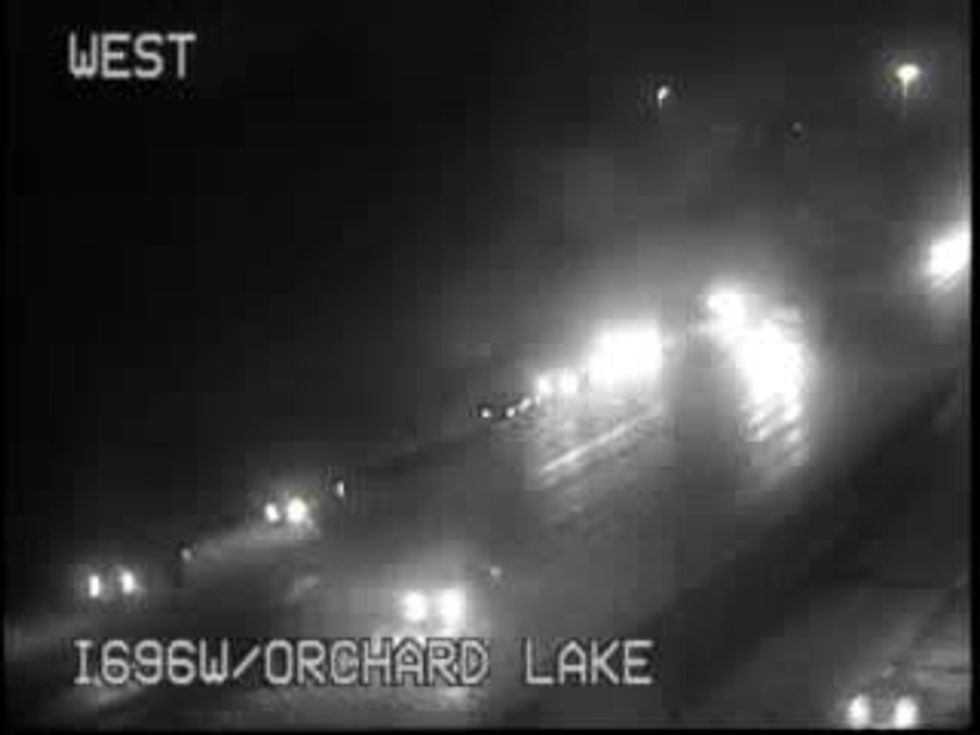 After 5 a.m. there were six or so vehicles on the right shoulder with drivers changing tires