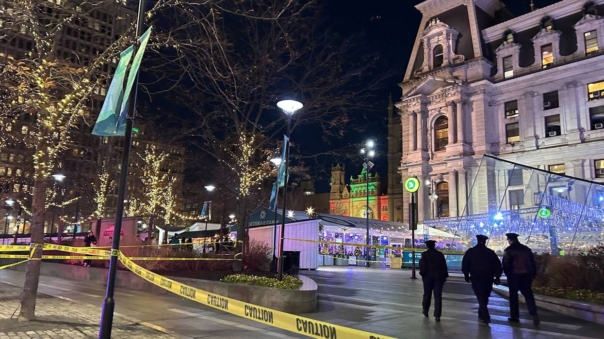 Aftermath of a shooting at 15th and Market streets in Center City