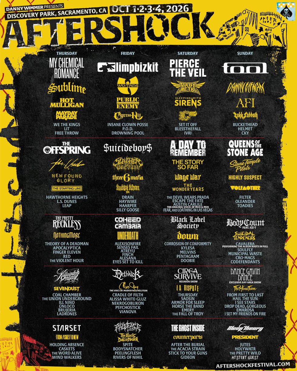 Aftershock Festival lineup