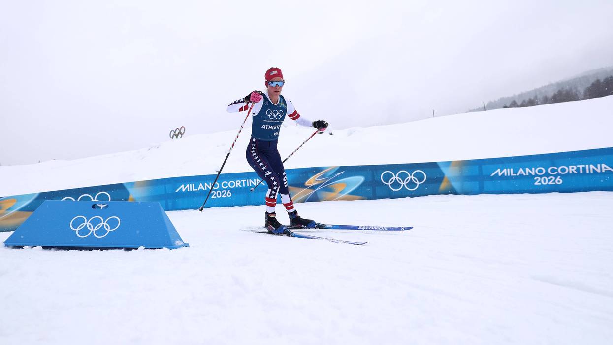 Afton, Minnesota's Jessie Diggins of Team United States takes part in a training session on day minus two of the Milano Cortina 2026 Winter Olympic games at Tesero Cross-Country Skiing Stadium on February 04, 2026 in Val di Fiemme, Italy.