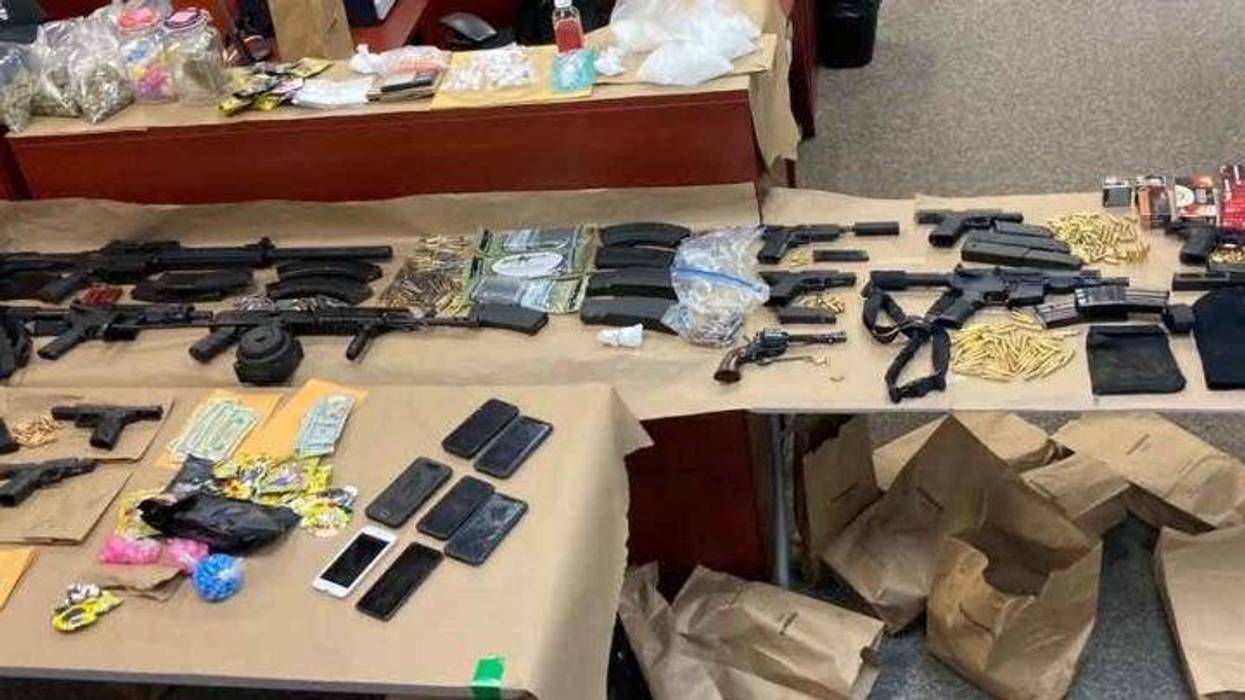 Agents seized large quantities of fentanyl, methamphetamine, crack cocaine, weapons and marijuana from the target home, located on the second floor of a building containing a first-floor daycare.