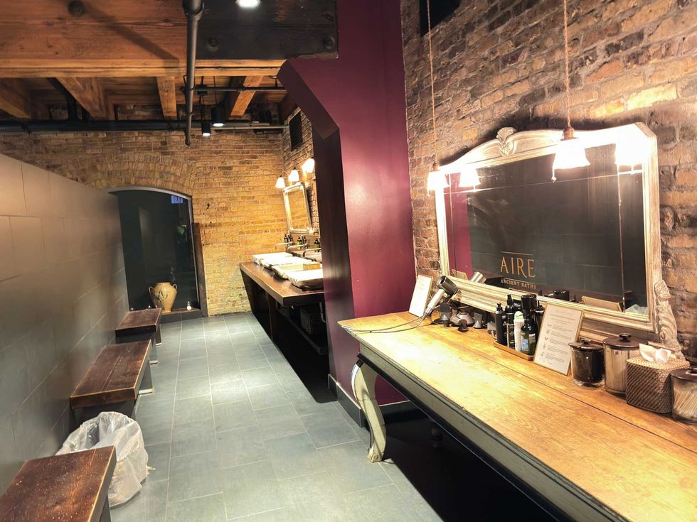 AIRE Ancient Baths Chicago locker room