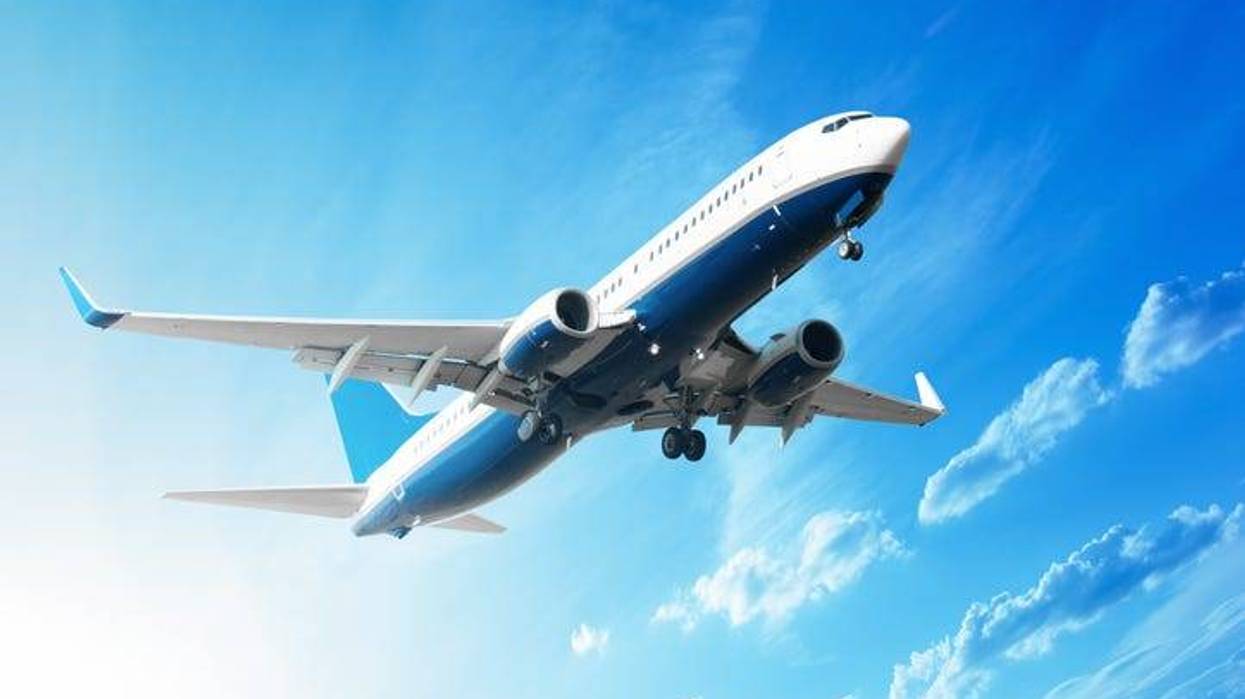 Airplane in the air