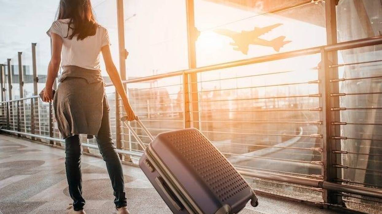 Airport, Woman, Walking, Terminal, Airplane, Suitcase