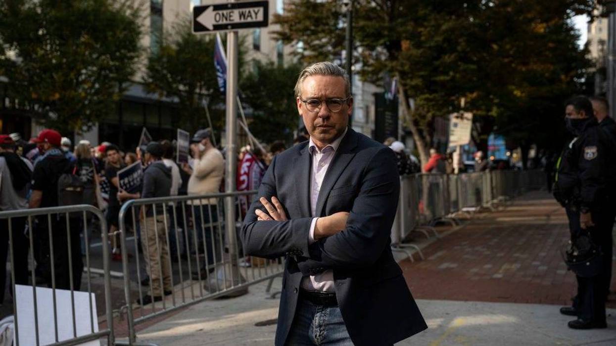 Al Schmidt stands outside the Pennsylvania Convention Center on Nov. 6, 2020, in Philadelphia.