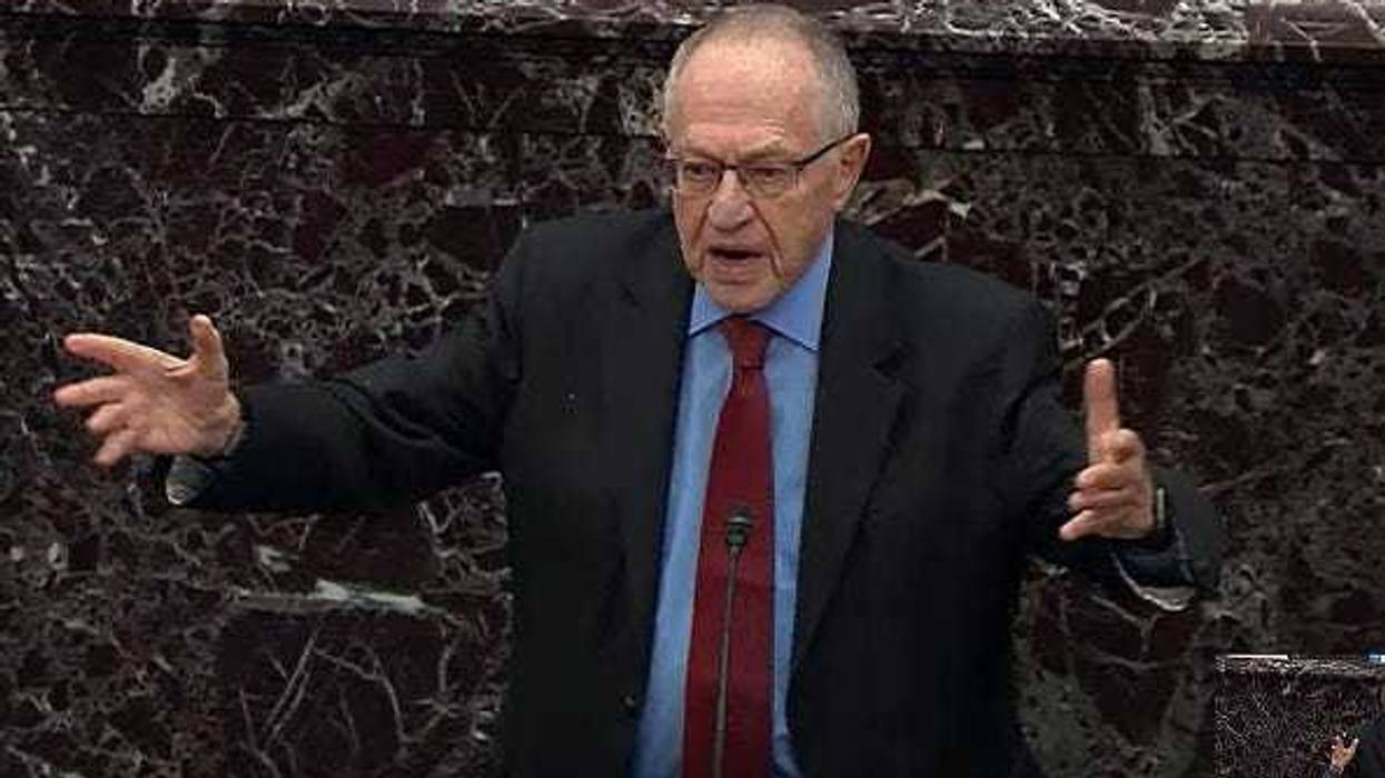 Alan Dershowitz speaks during Senate Impeachment Trial Of President Trump