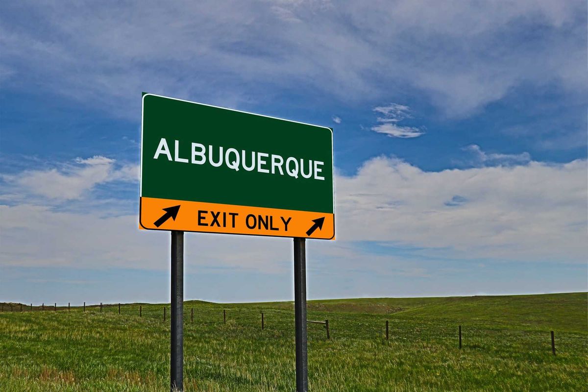 Albuquerque road sign.