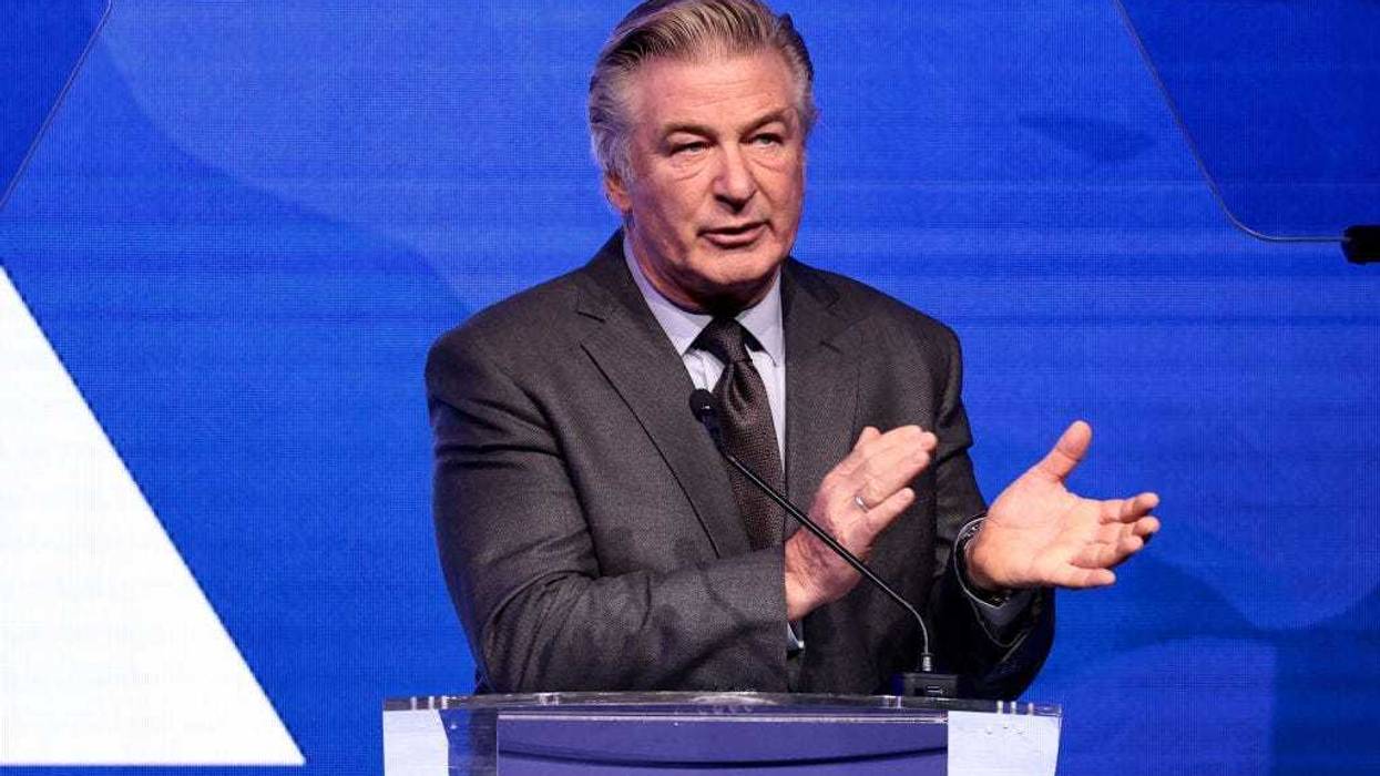 Alec Baldwin speaks during the 2021 RFK Ripple Of Hope Gala at New York Hilton Midtown on December 09, 2021 in New York City. (Photo by Dimitrios Kambouris/Getty Images)
