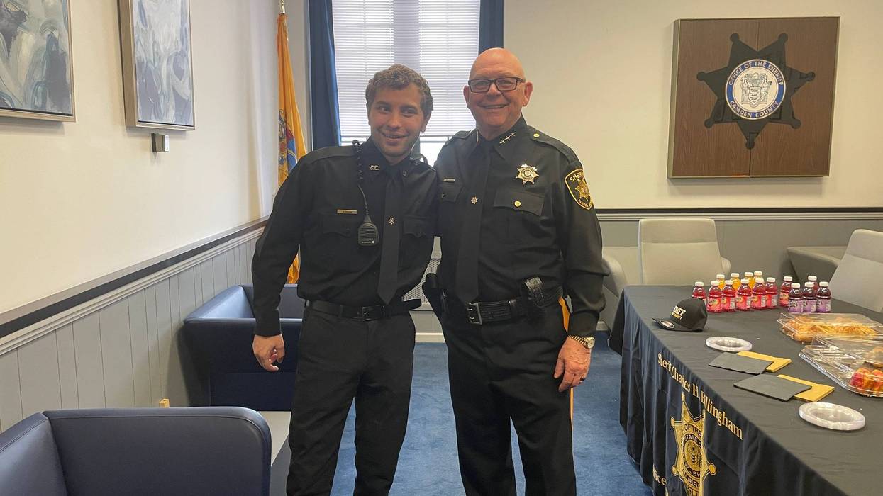 Alex Mann (left) and Camden County Sheriff Chuck Billingham