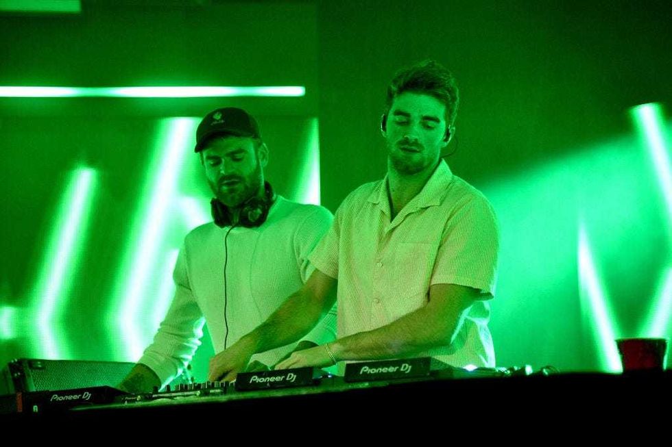 Alex Pall and Andrew Taggart of The Chainsmokers perform onstage