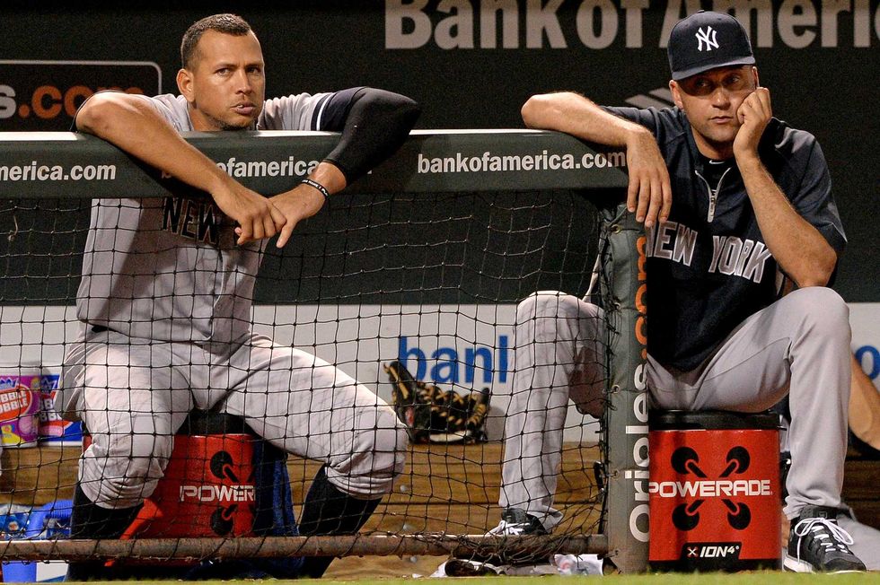 Alex Rodriguez, left, and Derek Jeter