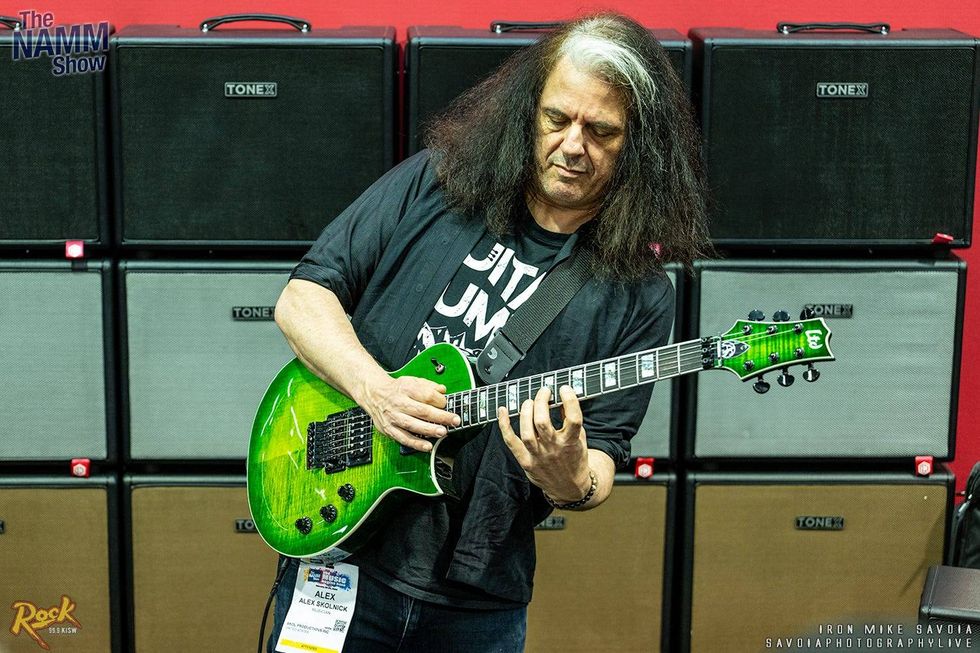 Alex Skolnick at IK Media booth - NAMM Show - Anaheim, CA Convention Center 1/24/26