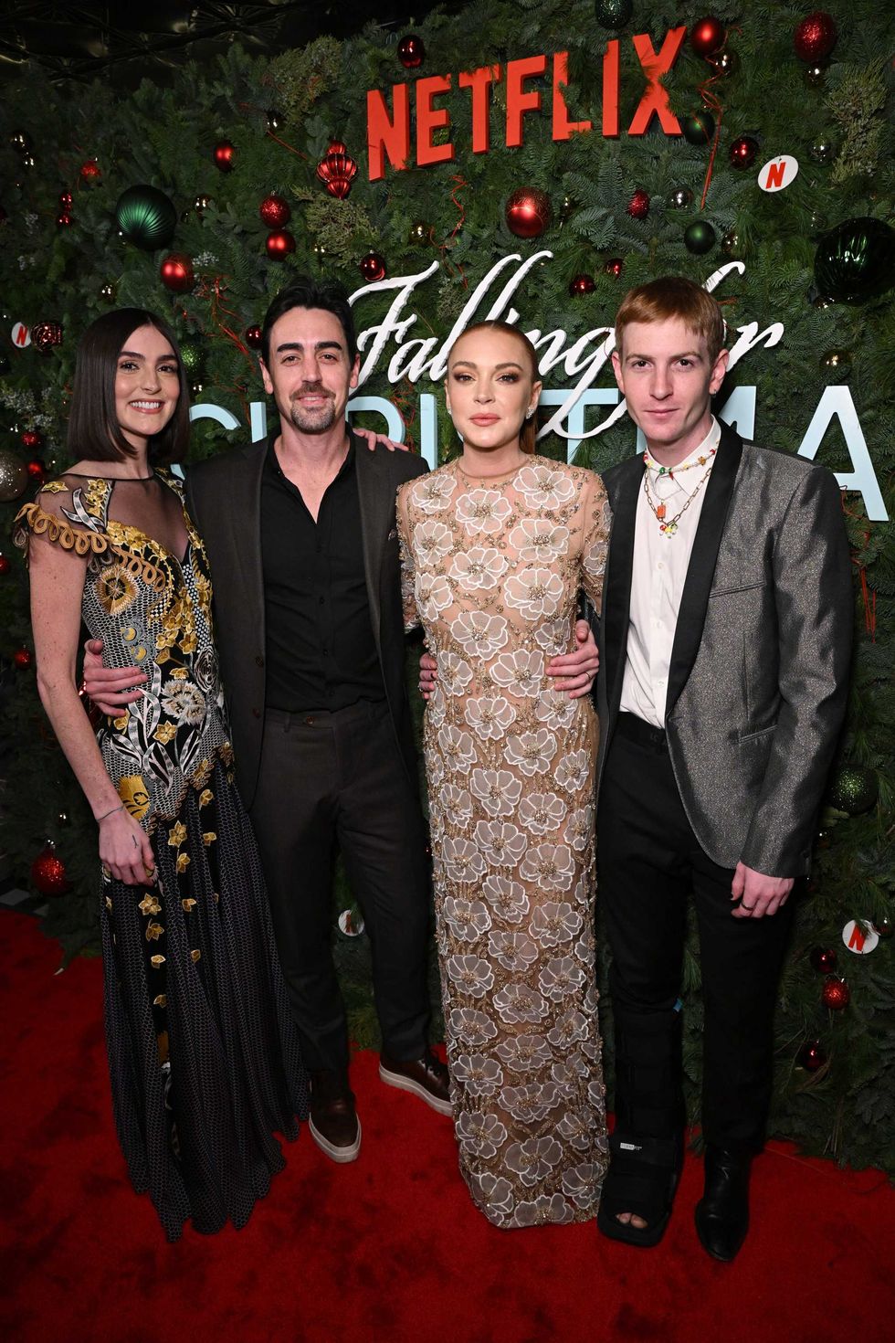 Aliana Lohan, Michael Lohan Jr., Lindsay Lohan and Cody Lohan attend Netflix