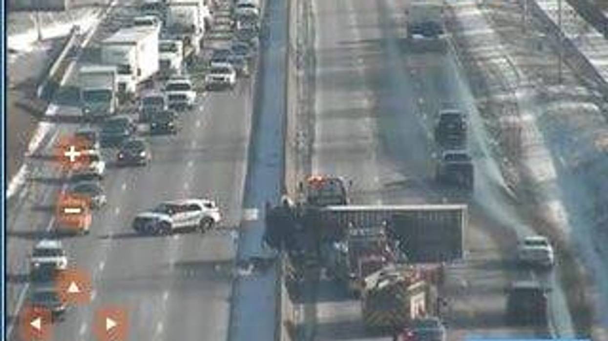 All eastbound lanes of I-94 were forced to close this afternoon after a gravel hauler collided with a barrier wall in Detroit
