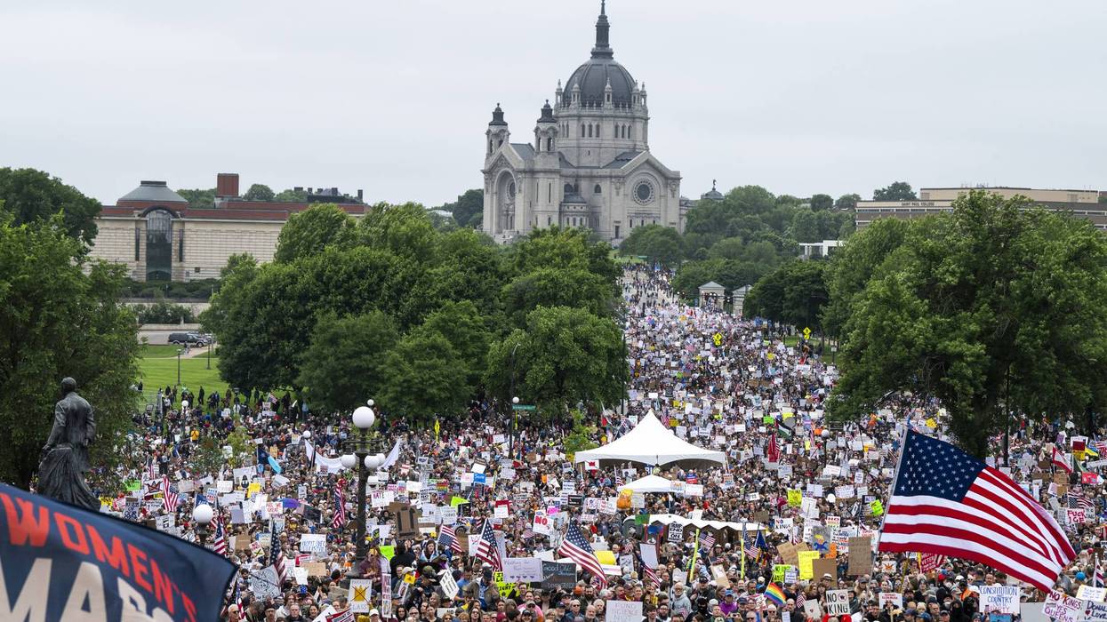 All eyes on the Minnesota State Capitol Saturday as three marches converge for flagship "No Kings" rally