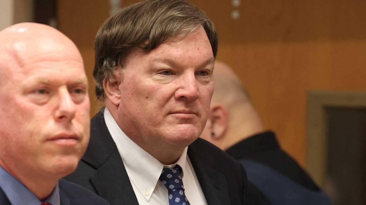 Alleged Gilgo serial killer Rex Heuermann appears before Judge Timothy P. Mazzei with his attorney Michael Brown at Suffolk County Court on January 16, 2024 in Riverhead