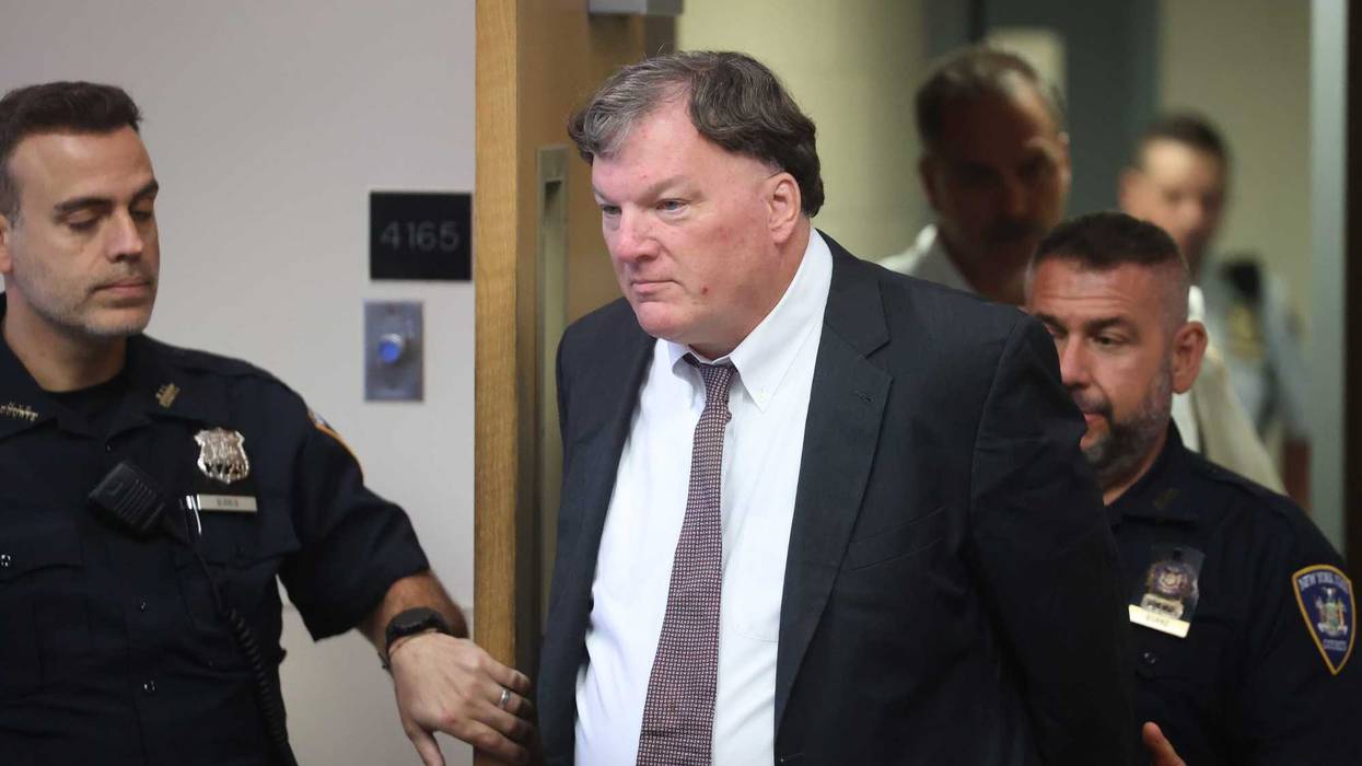 Alleged serial killer Rex A. Heuermann is escorted into Judge Tim Mazzei's courtroom at Suffolk County Court in Riverhead for a frye hearing on July 17, 2025 in Riverhead