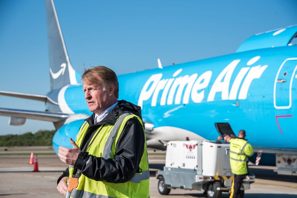 Allegheny County Executive Rich Fitzgerald at Pittsburgh International Airport for Amazon Air