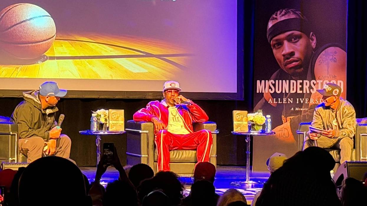Allen Iverson on stage at the TLA
