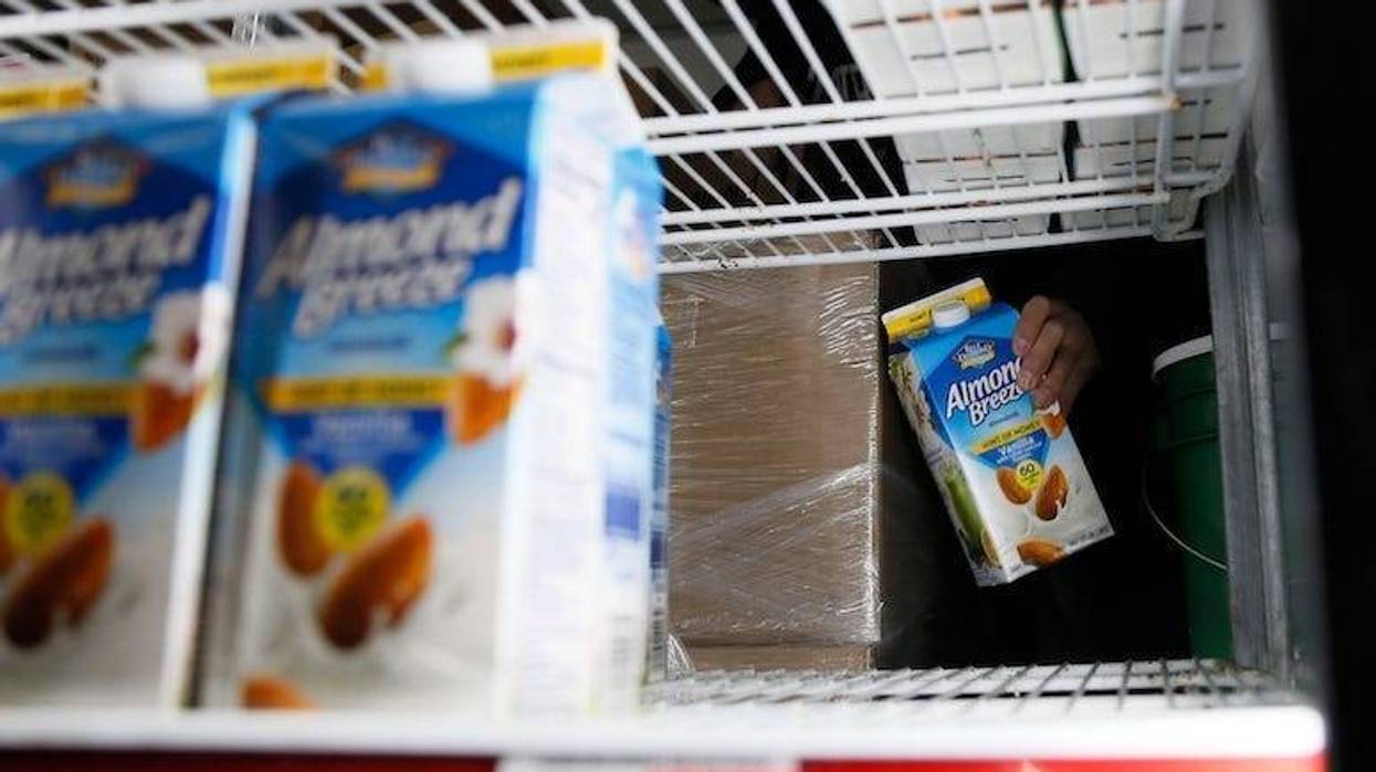 Almond Milk, Milk, Carton, Shelves, Restocking