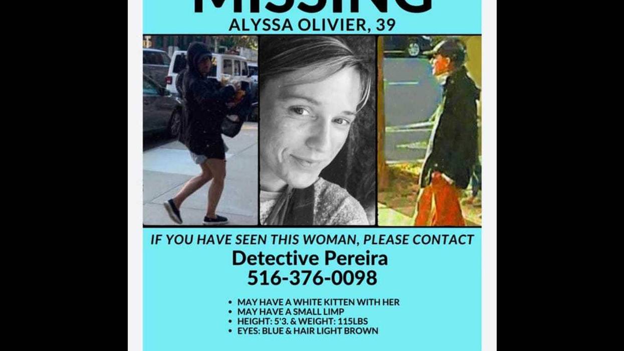 Alyssa Olivier, 39, of Denver, went missing shortly after arriving in New York City on Aug. 2 after taking a road trip to the city — only to be spotted living on city streets two months later, on Oct. 14, according to a report in the New York Post.
