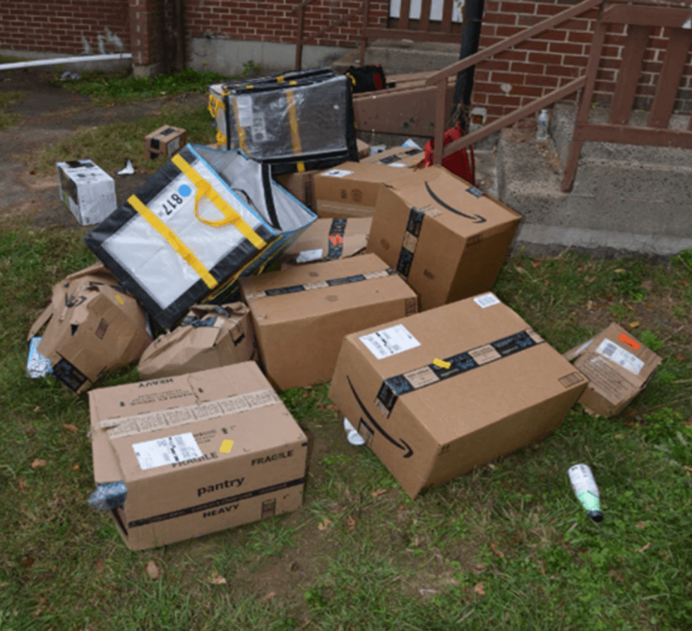 Amazon Packages Dumped in Hartford