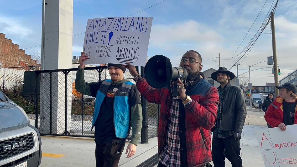 Amazon workers walked out of their warehouse in Maspeth, Queens Saturday morning, beginning a strike.