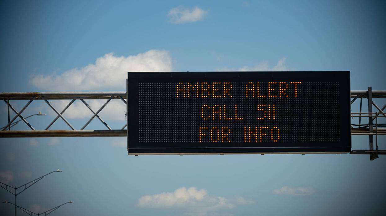 "Amber Alert" Highway Sign