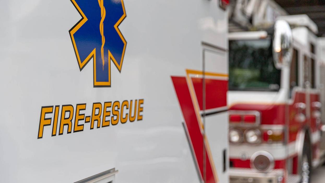 Ambulance and fire truck