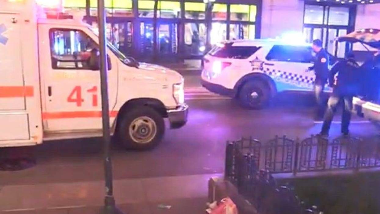 Ambulance and police car