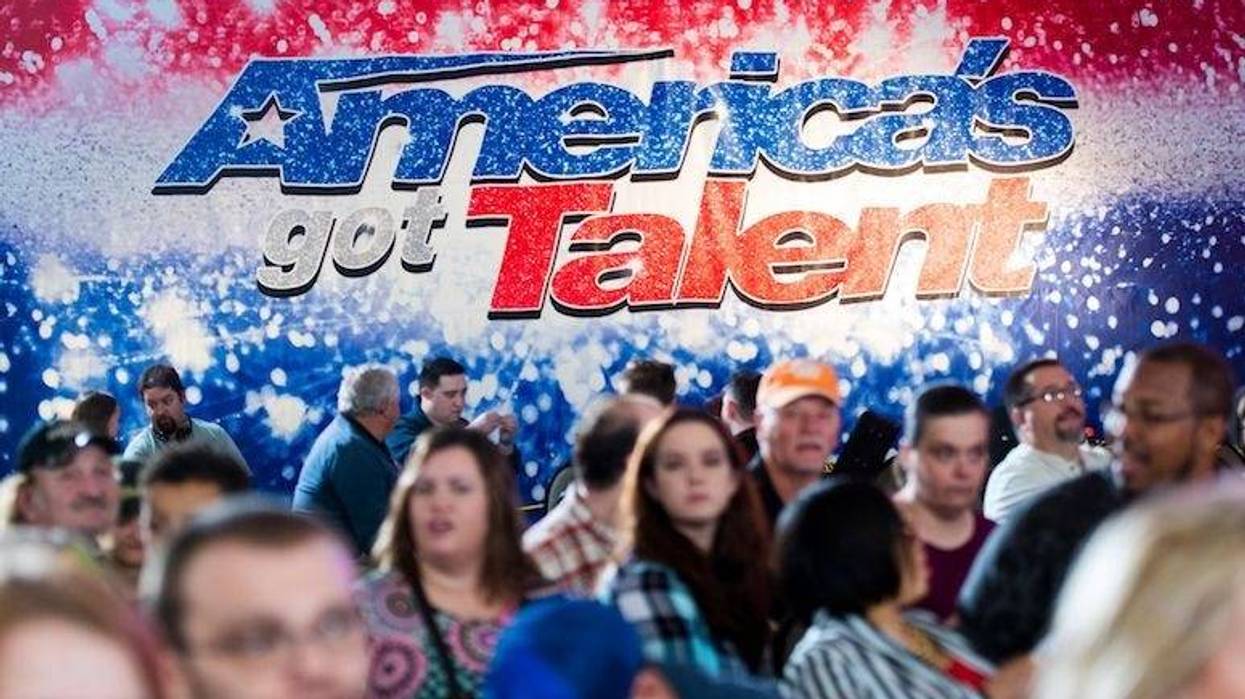 America's Got Talent, People, Line, Audition, Holding Room, Blurry, Logo