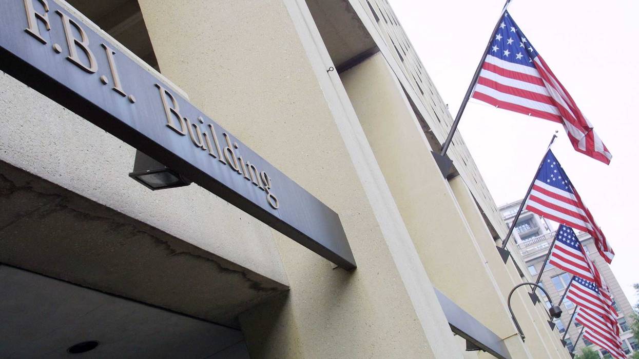 American flags fly outside the Federal Bureau of Investigations' building in Washington, D.C.