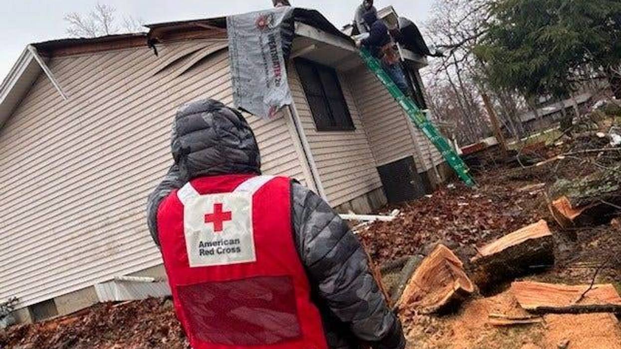 American Red Cross of Illinois volunteers assist residents in Kankakee County impacted by tornadoes on March 11, 2026.