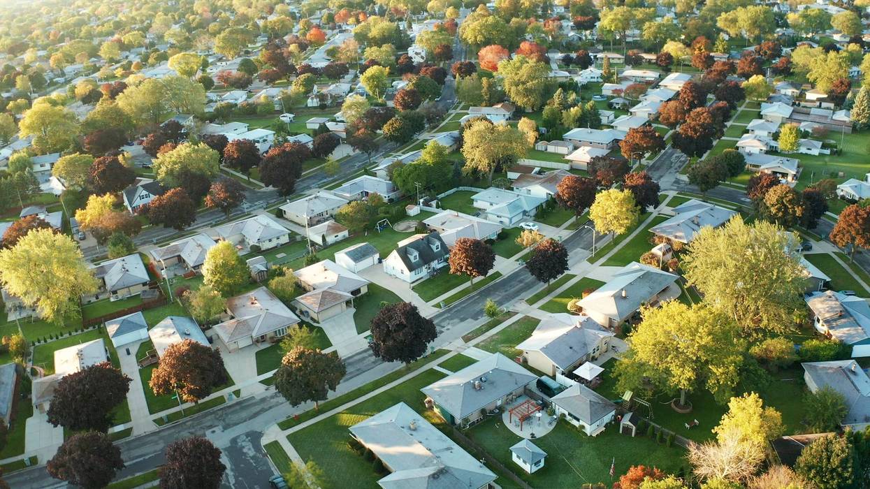 American suburban neighborhood
