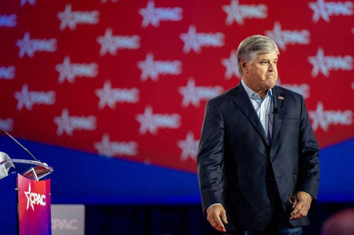 American talk show host Sean Hannity prepares to speak at the Conservative Political Action Conference CPAC held at the Hilton Anatole on August 04, 2022 in Dallas, Texas. CPAC began in 1974, and is a conference that brings together and hosts conservative organizations, activists, and world leaders in discussing current events and future political agendas. (Photo by Brandon Bell/Getty Images)