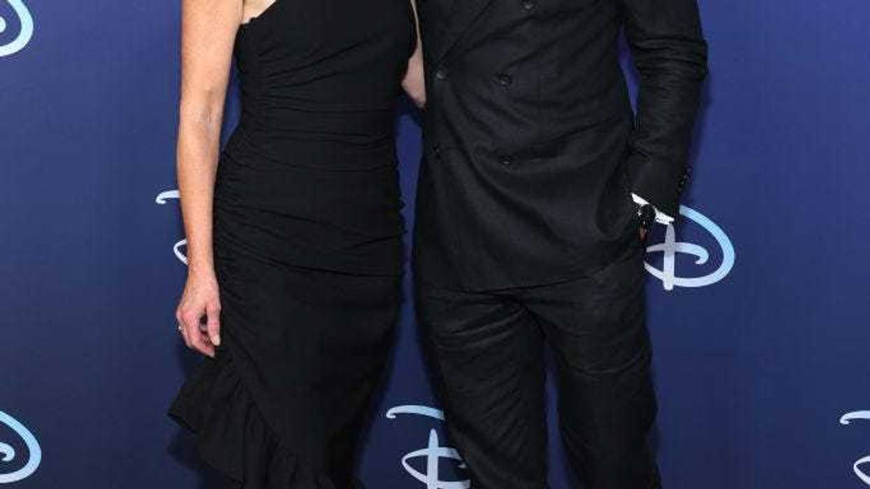 Amy Robach and TJ Holmes attend the 2022 ABC Disney Upfront at Basketball City - Pier 36 - South Street on May 17, 2022 in New York City. (Photo by Dia Dipasupil/Getty Images,)