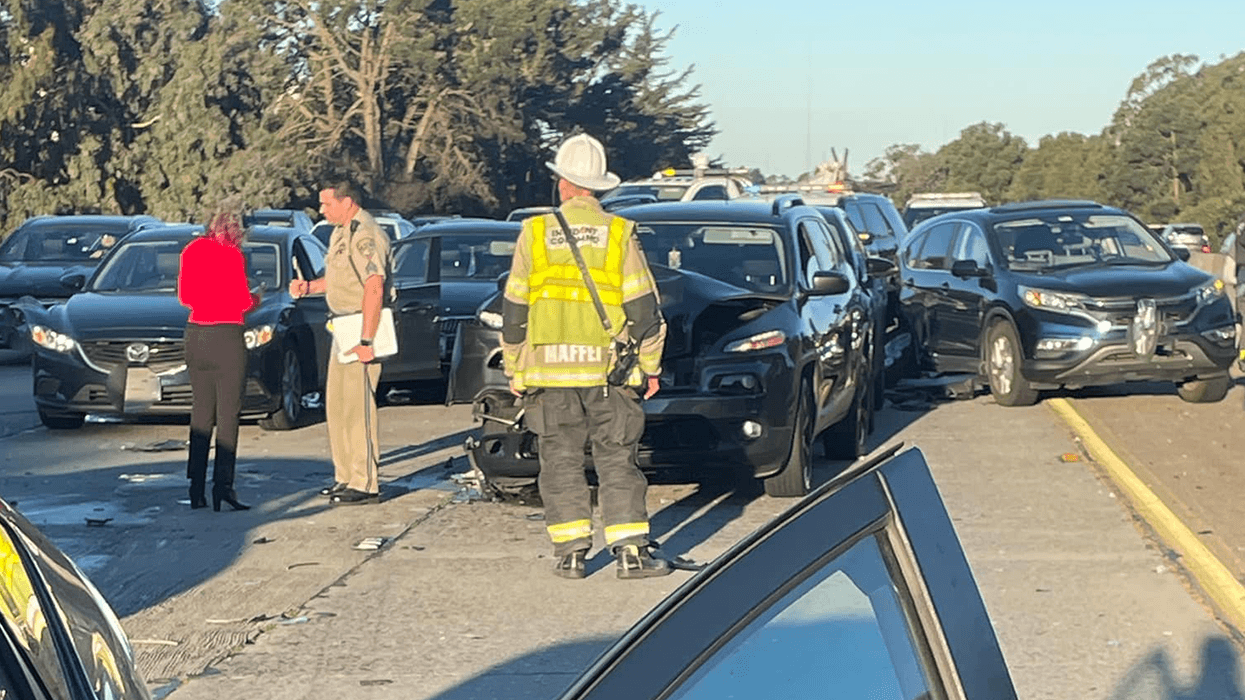 An 11-car pileup occurred March 22, 2022 as people were "driving to fast with the sun in their eyes," according to California Highway Patrol officials. No injuries were reported.