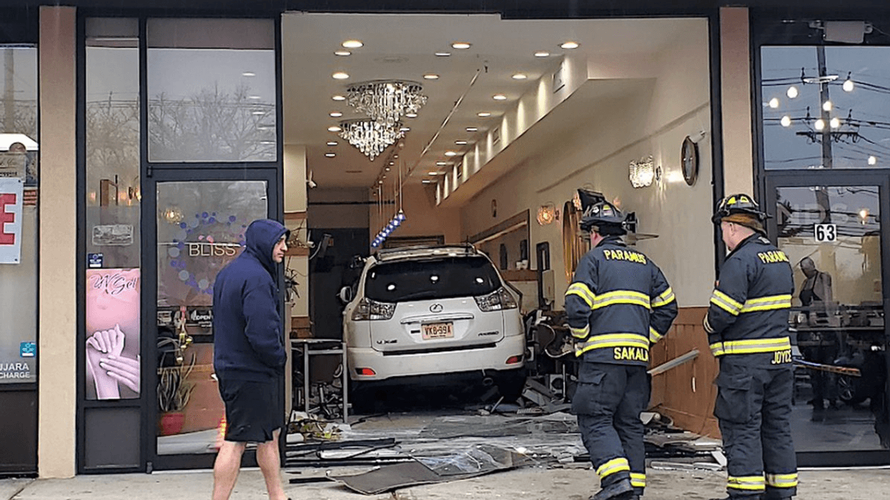 An 83-year-old man crash through a Paramus nail salon Tuesday.