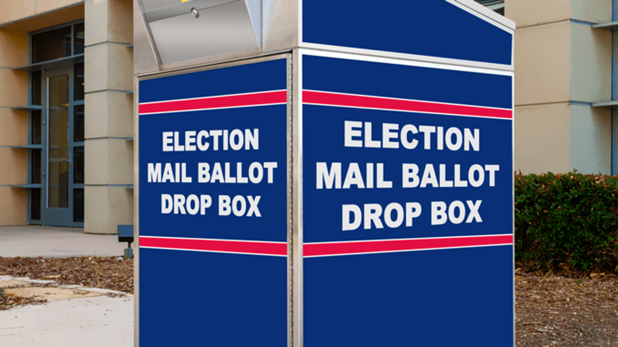 An absentee ballot box