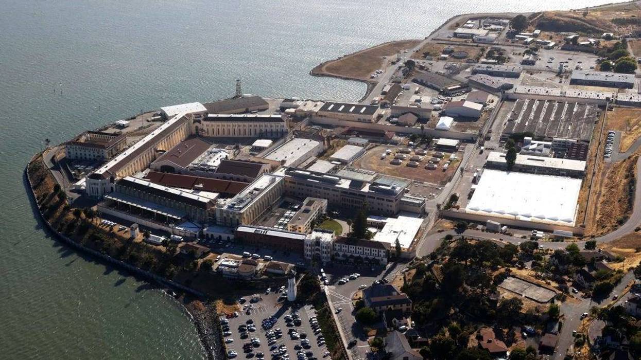An aerial view San Quentin State Prison on July 08, 2020 in San Quentin, California.