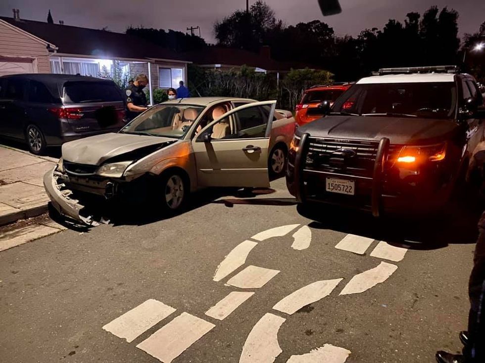 An alleged drunk rampage in San Mateo resulted in two car accidents Tuesday night, one of which was a hit and run.