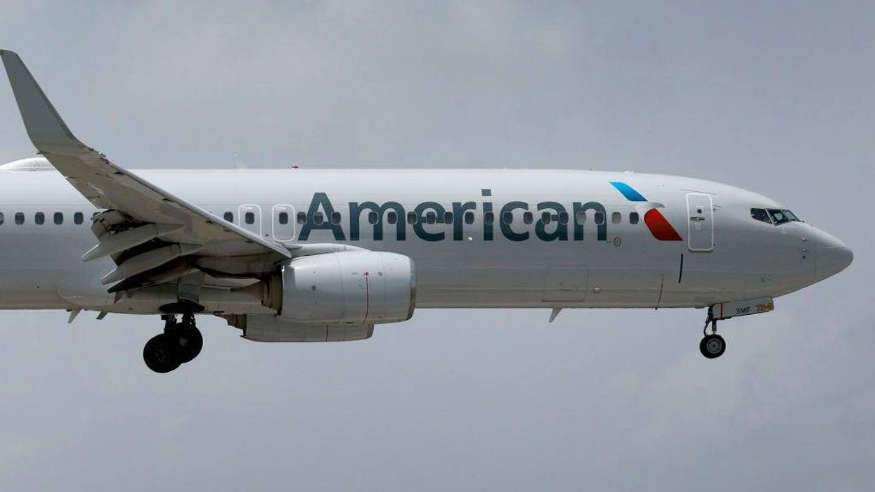 An American Airlines plane prepares to land at the Miami International Airport on July 20, 2023 in Miami, Florida.