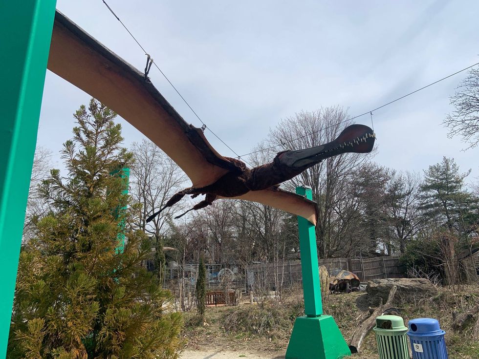 An animatronic model at the Philadelphia Zoo