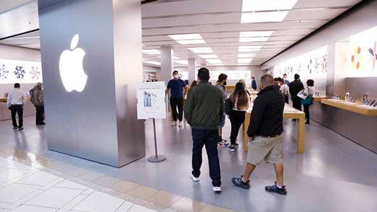An Apple store opened early on Black Friday at International Plaza on November 26, 2021 in Tampa, Florida.