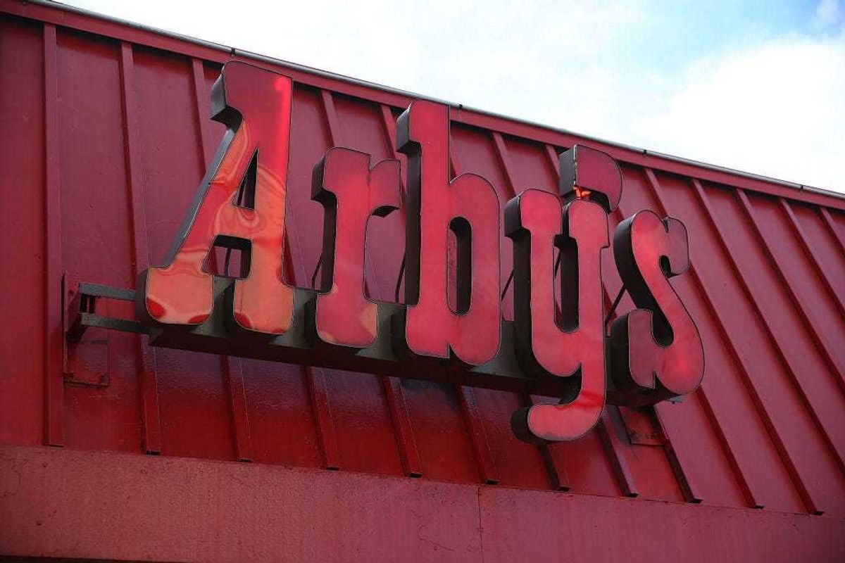 An Arby's restaurant sign is seen on November 28, 2017 in Miami, Florida.